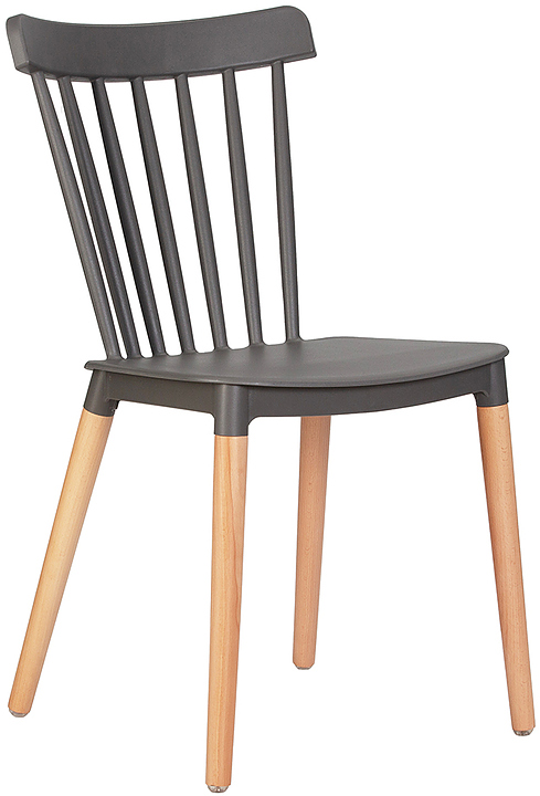Стул обеденный DOBRIN 687PP-LMZL-N THEO (темно-серый, светлый бук) 4 шт.