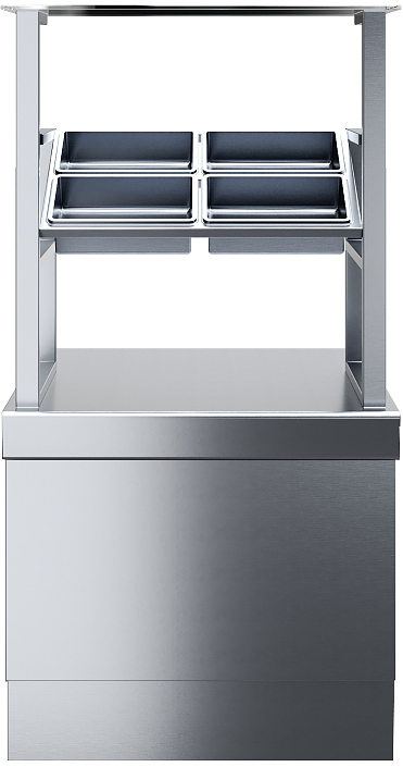 Прилавок для приборов и подносов Rada 600 с заниженной столешницей