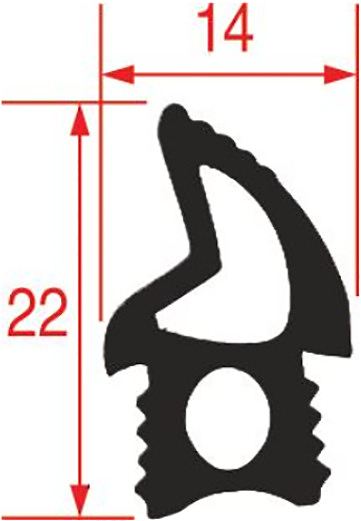 Уплотнение двери Tecnoeka 01000070 для пароконвектоматов