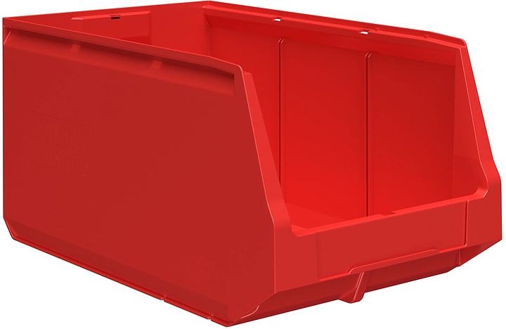 Контейнер iPlast Logic Store LS-5325 N1 500х300х250 мм с отверстиями для перегородок, красный
