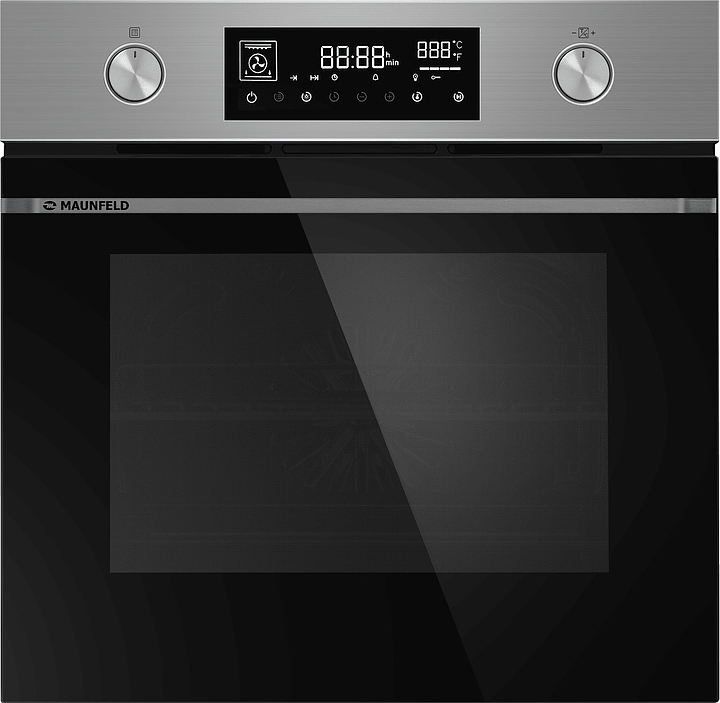 Духовой шкаф Maunfeld AEOH60106S черный /  стекло / нерж. сталь