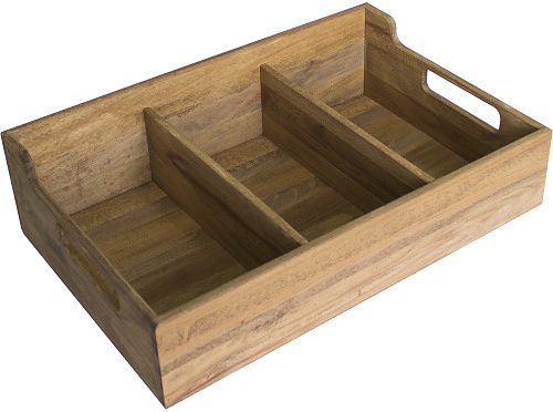 Ящик для столовых приборов ПищТех 485х314х130 бук, тик