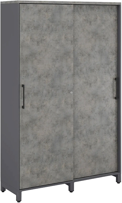Шкаф для одежды КОБОР HKG/5-120/60/M graphite/chicago