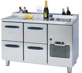 Стол холодильный Hackman (4321072) BA-1200-BO2S-BO2S-MPL