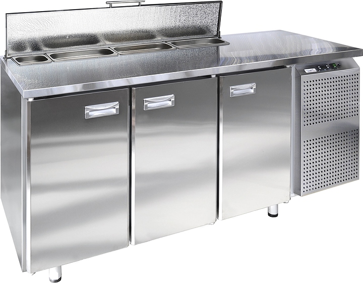 Стол холодильный для салатов Finist СХСс-700-3(1/6) (боковой холодильный агрегат)