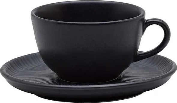 Чайная пара Oxford FLAT Shape ONIX 136391 AO04-1C05 (чашка 200мл и блюдце 14см)