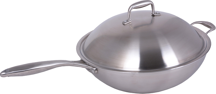 Сковорода WOK с крышкой Hopu WIND36BL 36 см