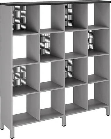 Стеллажная система КОБОР SQ-4X4 aluminum/wood