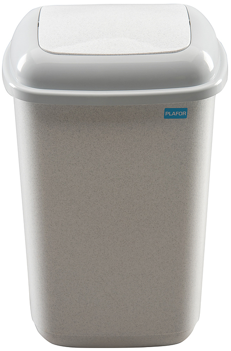 Контейнер для мусора PLAFOR Quatro 28 л мраморный
