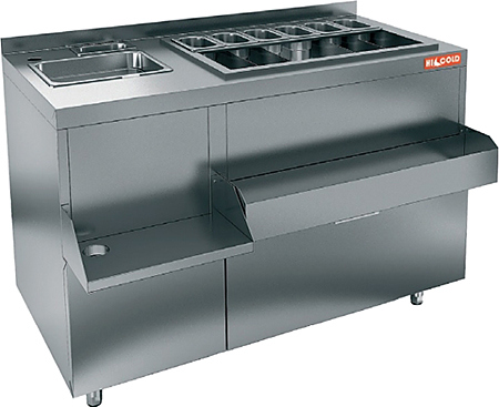 Барная станция HICOLD НБМКС-12/6БПК (с бортом, без ящика)