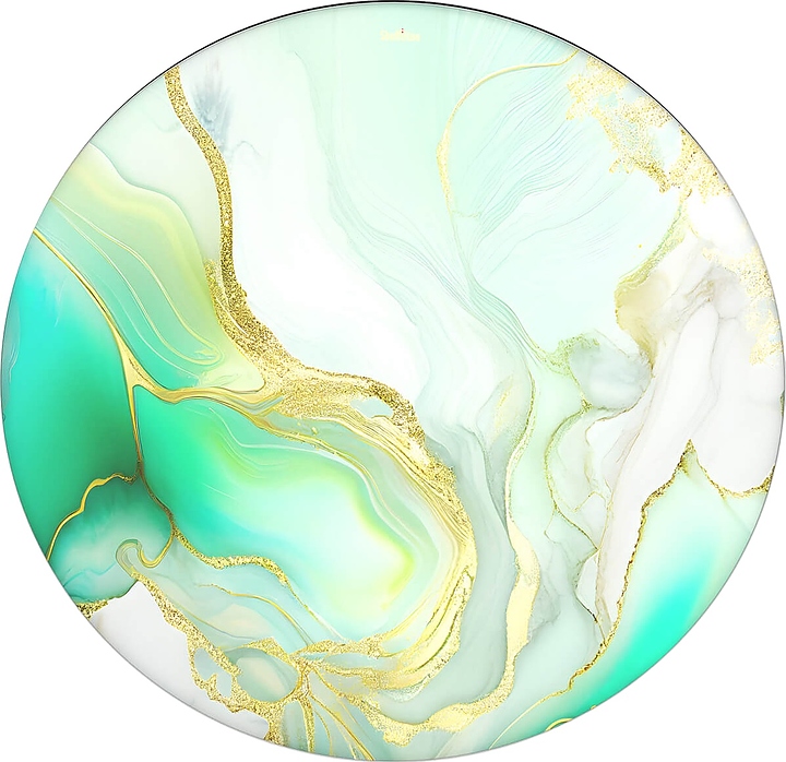 Столешница Sheffilton SHT-TT32 60 (стекло / МДФ) круглая лазурно-голубой