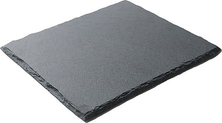 Блюдо сервировочное MGprof 68709 30х30 см h=0,7 см (сланец) квадратное черное