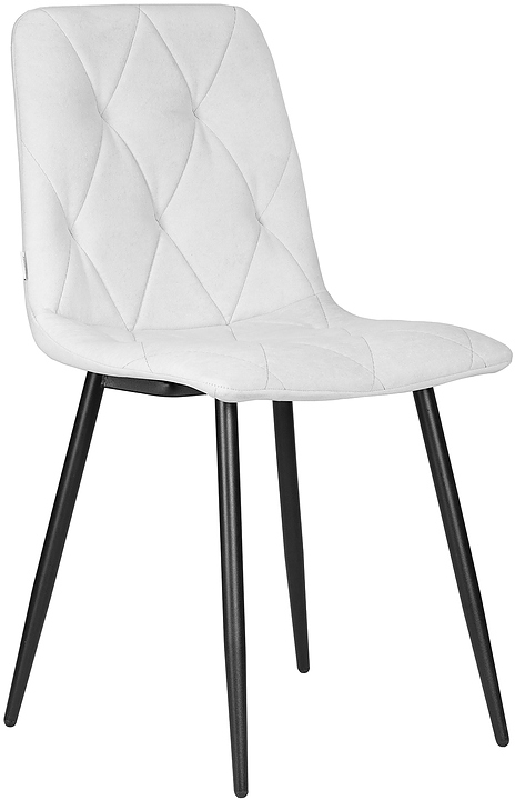 Стул обеденный DOBRIN 006 CHILLY ROMBO (светло-серый, черный)