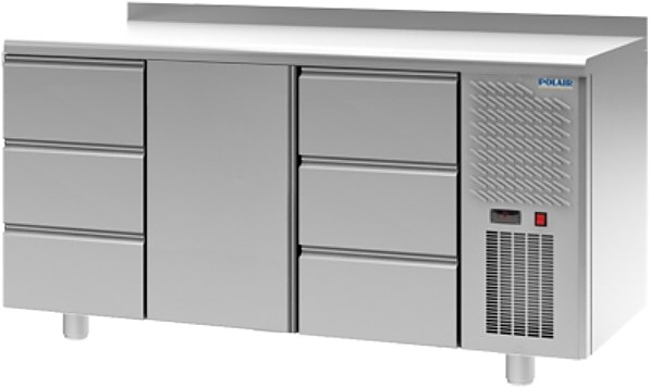 Стол холодильный POLAIR TM3-303-G с бортом