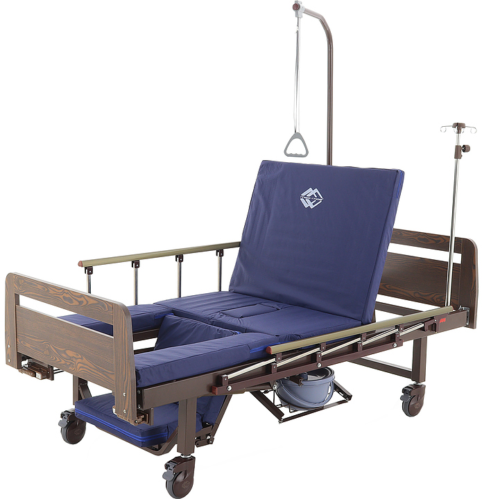 Кровать медицинская механическая Med-Mos YG-6 (ЛДСП венге) с РУ
