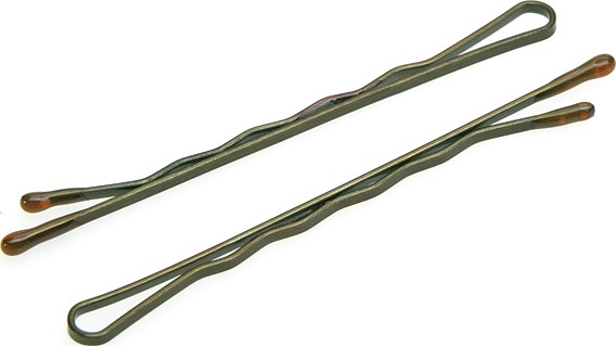 Невидимки для волос Titania 8061, 30 шт., волнистые золотистые