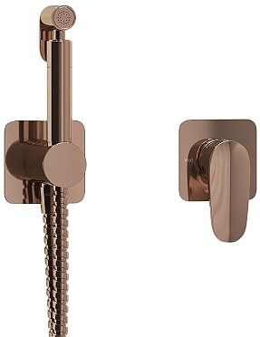 Встраиваемый комплект для биде со шлангом Wasserkraft Asphe 7700 A7751.290.292.335 золото розовое