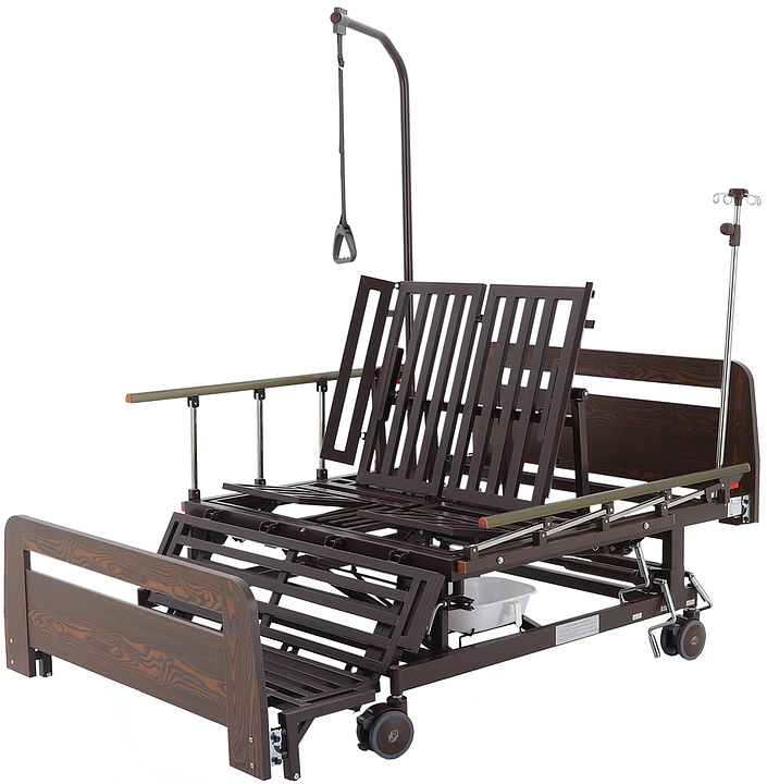 Кровать медицинская механическая Med-Mos E-45А (ЛДСП венге) ширина ложа 120 см