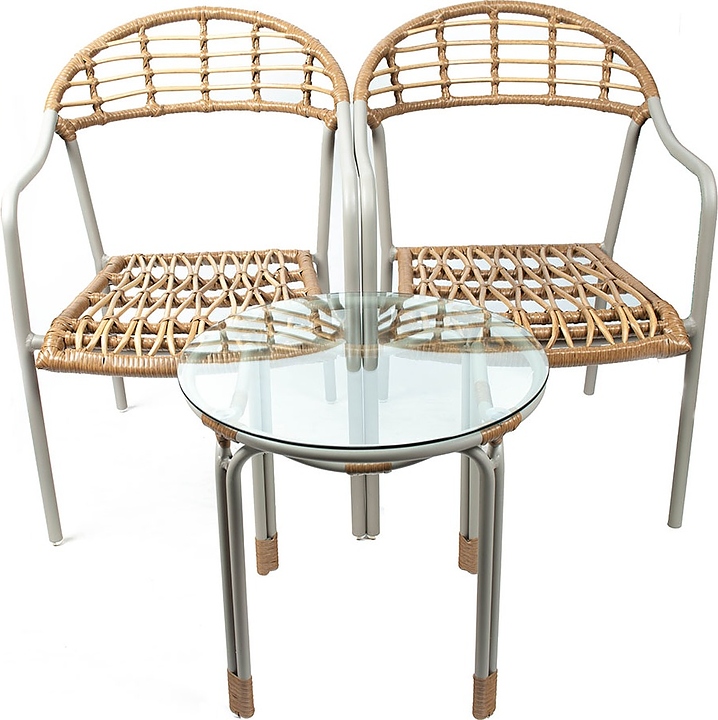 Набор дачной мебели Foodatlas Идиллия (cтол + 2 стула)