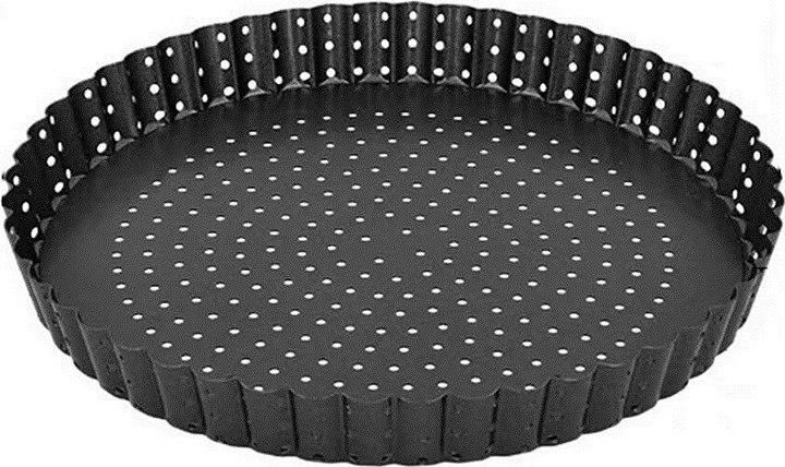 Форма для выпечки P.L. Proff Cuisine 81280230 "Тарталетка" d=30 см, h=2 см перфорированная со съемным дном (металл)