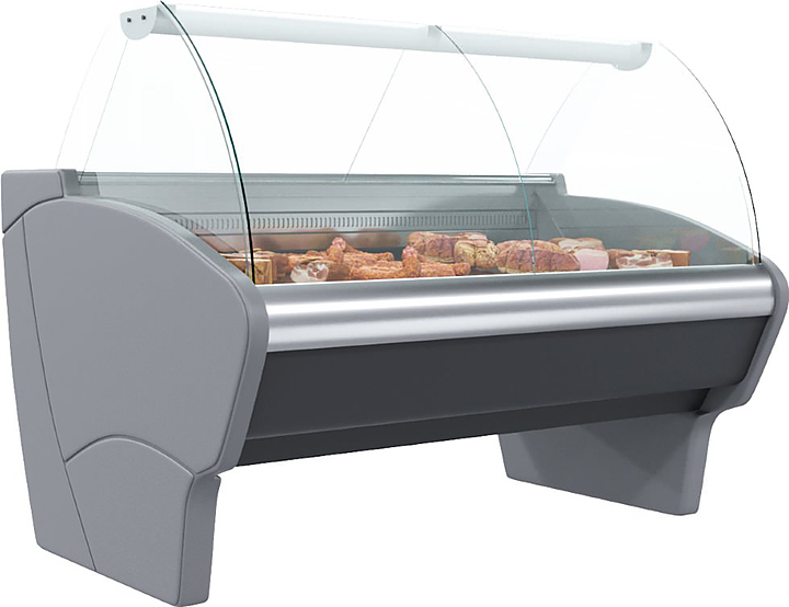 Витрина холодильная Carboma Bavaria G110 SM 1,5-1-1 (ВХС-1,5 Bavaria G110) (статика, выносной агрегат, без боковин)