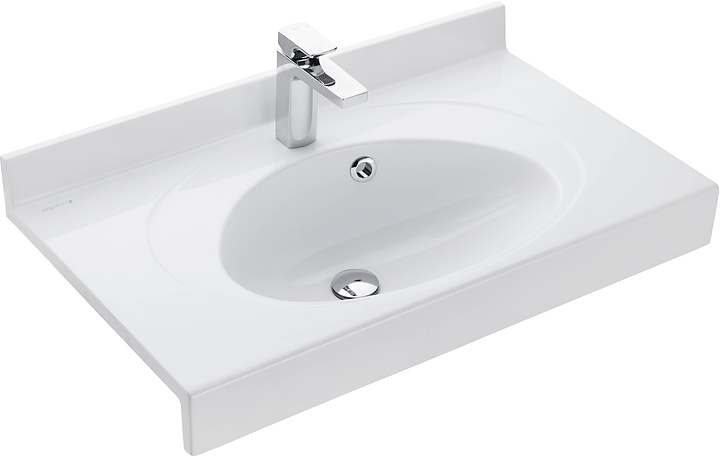 Раковина AQUATON Отель 3/80 1A70063NOT010 79х47 см, литьевой мрамор