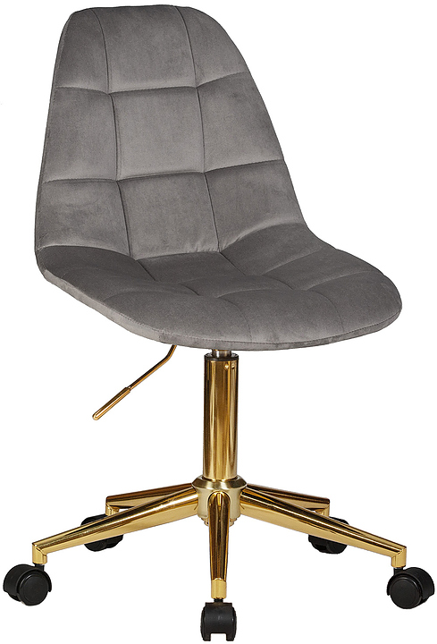 Кресло офисное для персонала DOBRIN 9800-LM-N MONTY GOLD (серый велюр) 2 шт.