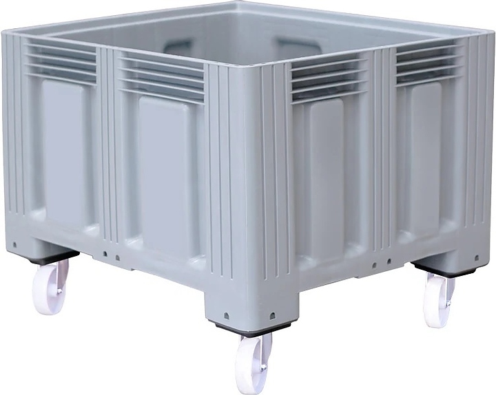 Контейнер ТАРА.РУ TR-Box 1210 PW (758) 1200х1000х918 мм (перфорированный на колесах) серый