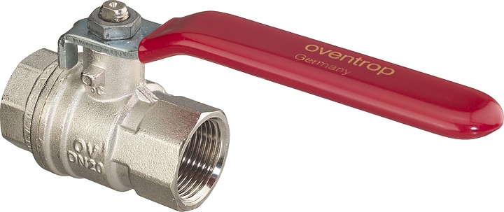 Кран шаровой Oventrop Optibal 1076002, ДУ 8, PN 16, G 1/4" (ВР) - G 1/4" (ВР), никелированная латунь, с рычажной рукояткой