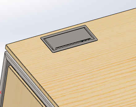 Лючок для проводов КОБОР AК4-28 black