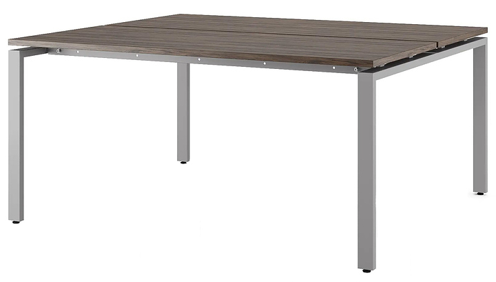 Стол офисный КОБОР P/2-100/120 aluminum/charlston