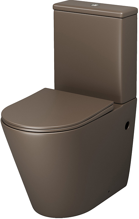 Унитаз напольный с крышкой-сиденьем Grossman Color GR-4480BRMS коричневый матовый