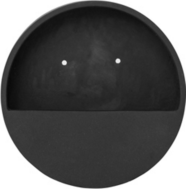 Кашпо настенное Pottery Pots Wally (50х10 см) Basic, черное матовое