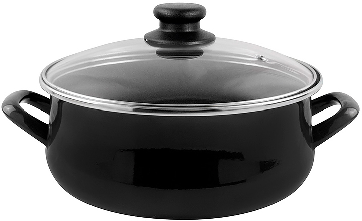 Кастрюля Vitrinor Black 16 низкая