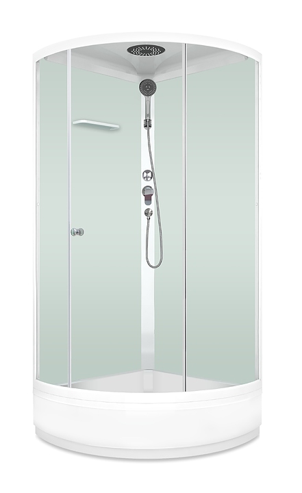 Душевая кабина Domani-Spa Simple 99 mid DS01Sm99MWCl00 90х90 см