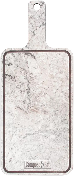Доска разделочная ComposeEat DRRJ37153031OA4 37х15 см, с ручкой, мрамор серый