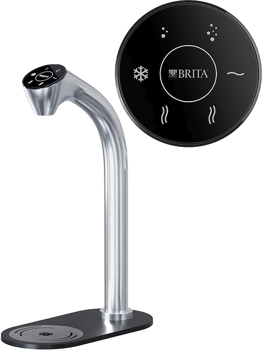 Система подачи воды встраиваемая Brita Extra C-Shape still + sparkling + hot (высокий кран, увеличенный бойлер)