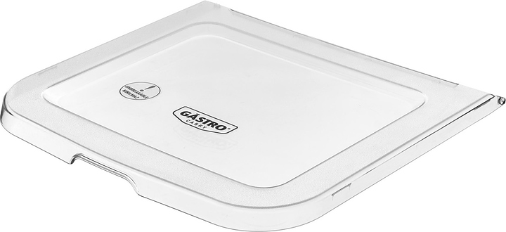 Крышка фронтальная для контейнера для сыпучих продуктов 102 л Gastroplast 76810 (поликарбонат) прозрачная