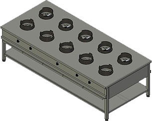 Плита газовая Вулкан KSW 10 8894 WOK