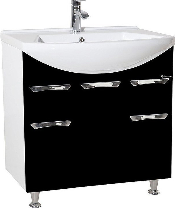 Тумба под раковину Bellezza Альфа 75 черная