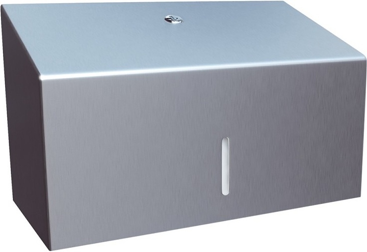 Диспенсер листовых бумажных полотенец Merida STELLA MINI ASP201.R V-сложение (нерж. сталь) полированная сталь