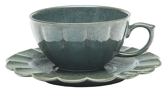 Пара чайная Oxford FLORA HORTENCIA 152484 (чашка 220 мл и блюдце 16 см) светло-зеленый