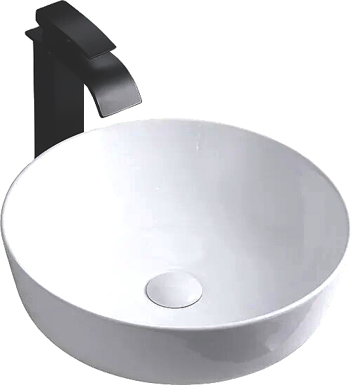 Раковина накладная Mira MR-4214 42х42 см, без отв. под смеситель, керамика