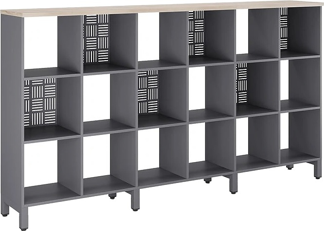 Стеллажная система КОБОР SQ-3Х6 graphite/natural