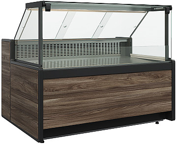 Витрина нейтральная Carboma Gelios GC111 N 3,75-1 1008 (без агрегата, без боковин) темный дуб