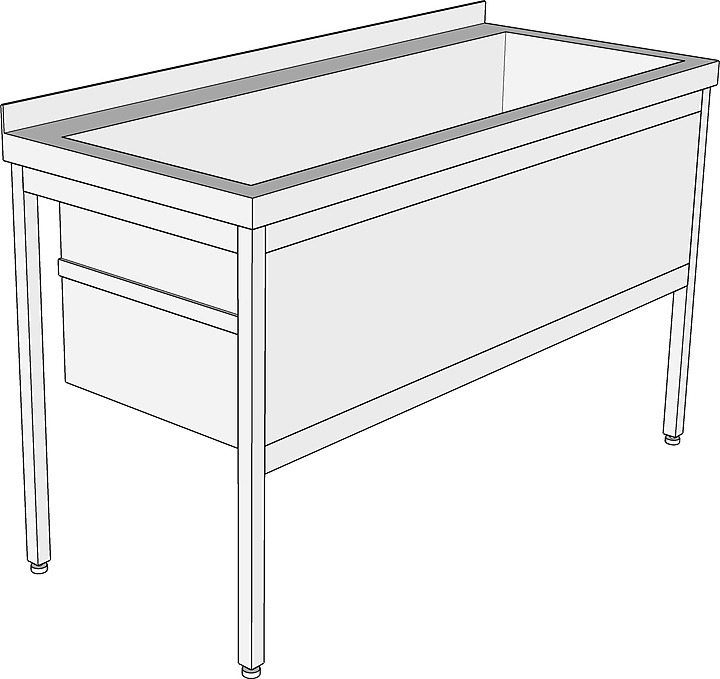 Ванна моечная КОБОР ВМСБ/1-140/60