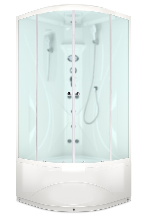 Душевая кабина с гидромассажем и блоком управления Domani-Spa Elegance high DS01E99HAM10 90х90 см