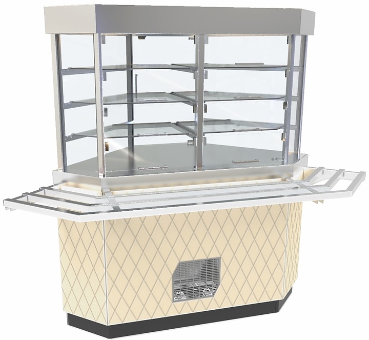 Прилавок-витрина холодильный Abat Сэйла ПВВ(Н)-70Е-90-С поворотный ромб