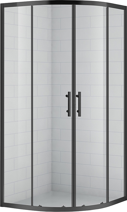 Уголок душевой CEZARES ECO-O-R-2-100-C-NERO 100х100х190 см