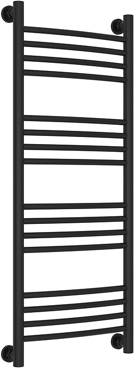 Полотенцесушитель водяной Сунержа Богема+ 100x40 см с выгнутой перемычкой, матовый черный